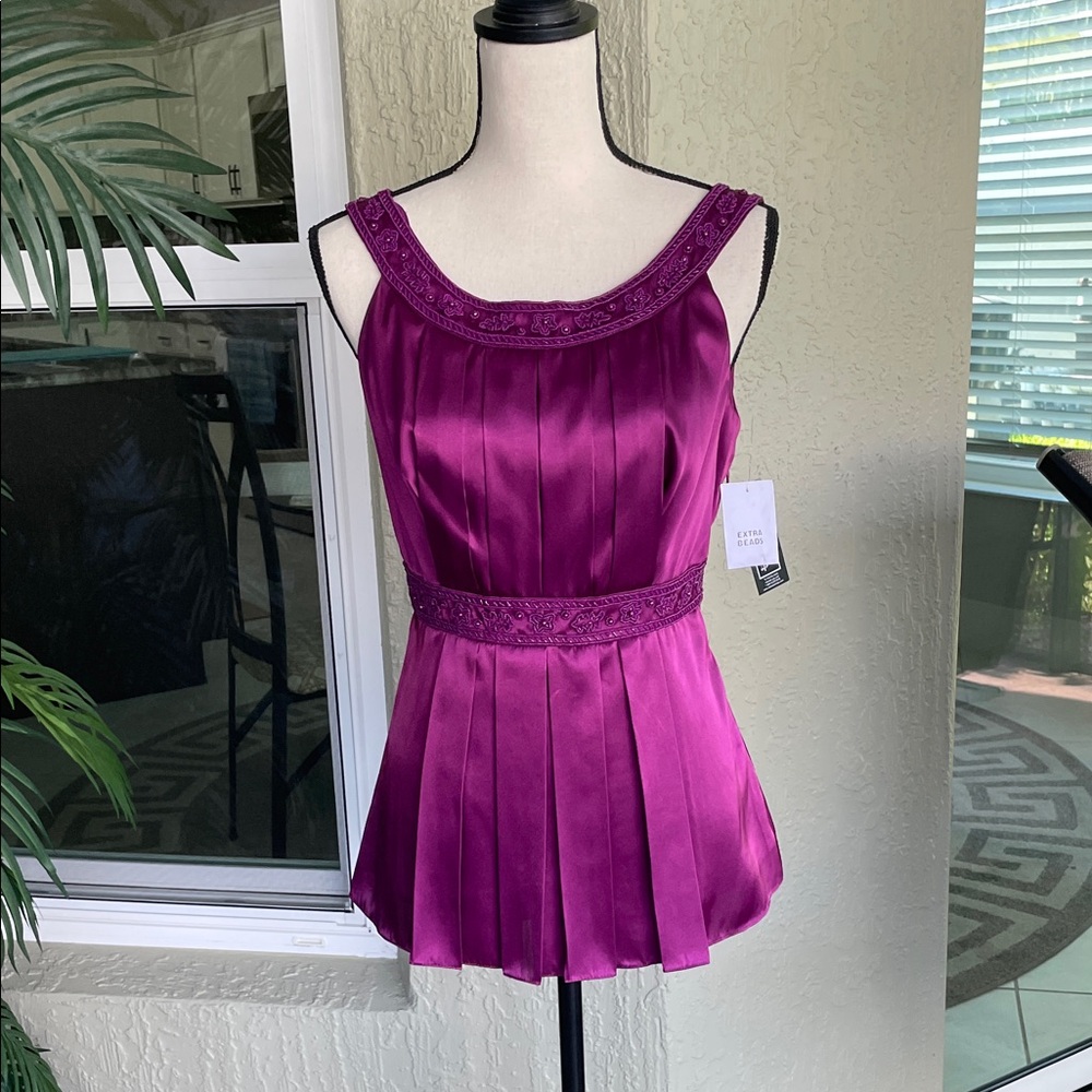 Elegant Purple Sleeveless Top